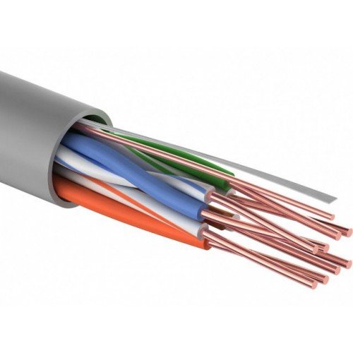 UTP витая пара 4PR 24AWG CCA Cat 5e 100МГц PVC серый (305м/бухта) PROconnect