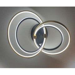 Светильник SPF-37572 ЧЕРНЫЙ + ЗОЛОТО D300+200/H120/2/LED/80W 2.4G SPF22-02