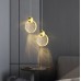 Светильник DZN-64626 ЗОЛОТАЯ БРОНЗА ` D160/H1500/1/LED/.W/4000K акриловый диск 160мм с пузырьками 25-04