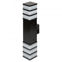 Светильник ЭРА ИНОКС-8431 садово-парковый черный настенный IP54 2xЕ27 2*max60Вт