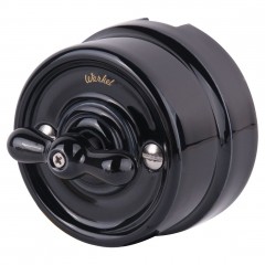 WERKEL WL18-01-03/ Переключатель одноклавишный  (черный) Ретро a036811 W5612008