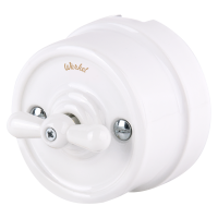 WERKEL WL18-01-03/ Переключатель одноклавишный (белый) Ретро a036793 W5612001