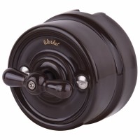 WERKEL WL18-01-03/ Переключатель одноклавишный (коричневый) Ретро a036803 W5612014