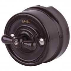 WERKEL WL18-01-03/ Переключатель одноклавишный (коричневый) Ретро a036803 W5612014