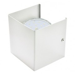 Ecola GX53-N51 светильник настенный бра прямоугольный матовый белый 1* GX53 100х100х90 (1 из цв. уп.