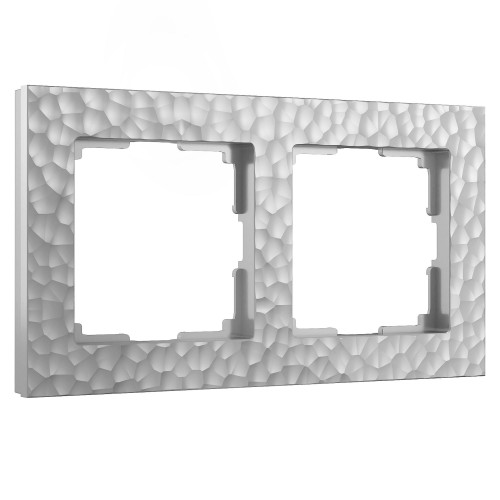 WERKEL W0022406/ Рамка на 2 поста (серебряный)
