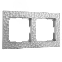 WERKEL W0022406/ Рамка на 2 поста (серебряный)