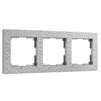 WERKEL W0032406/ Рамка на 3 поста (серебряный)