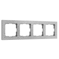 WERKEL W0042406/ Рамка на 4 поста (серебряный)
