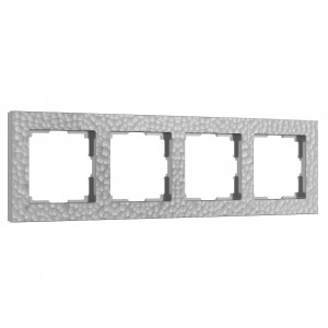 WERKEL W0042406/ Рамка на 4 поста (серебряный)
