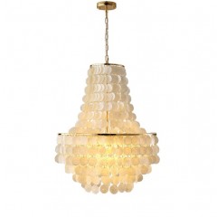 Светильник подвесной SAPFIR SPFD-5719 SHELL GOLD/ЗОЛОТО D600*800/H1200/5/E27/40W SANDRA