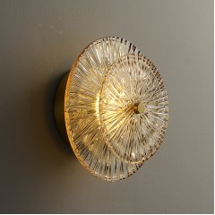 Светильник настенный ElegantLight DZN-4423 ЗОЛОТО+ЯНТАРНЫЙ