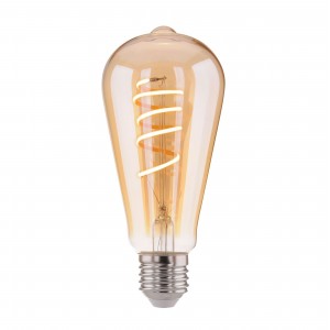 Филаментная светодиодная лампа ST64 8W 3300K E27 (тонированная)