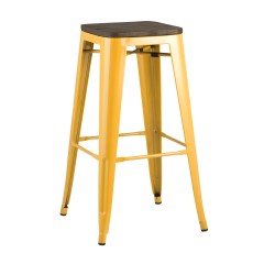 Стул барный TOLIX WOOD желтый