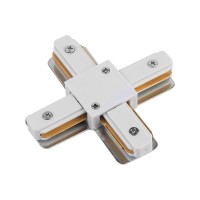 Коннектор для шинопровода Х- образный 1-фазный  G-1-TXT-IP20 белый GNRL RSP