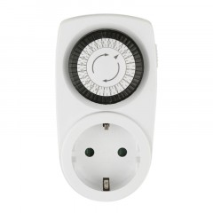 UST-M10 WHITE Таймер механический с розеткой, 220В. 12/24ч. 3500Вт. ТМ Uniel