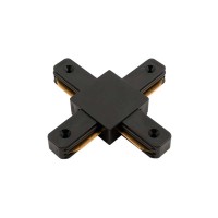 Коннектор для шинопровода Х- образный 1-фазный  G-1-TXT-IP20-B черный GNRL RSP