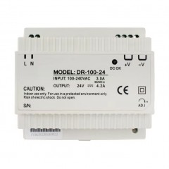 Блок питания DR-100-24 (24V, 4.2A, 100W) (IP20 DIN-рейка) SPF