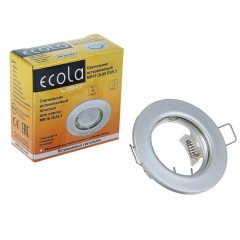 Ecola Light MR16 DL90 GU5.3 Светильник встр. плоский Перламутровое серебро 30x80