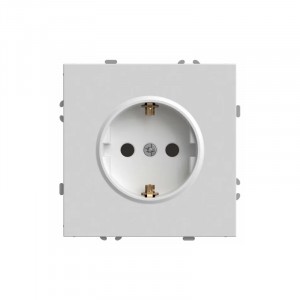 Розетка 2P+PE Stekker Эмили со шторками белый фарфор RST16-5110-01