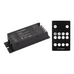 Диммер ARL-SYNC-DIM Black (12-24V, 1x25A, ПДУ 14кн, RF,RJ45) (Arlight, IP20 Металл, 3 года