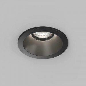 Встраиваемый влагозащищённый светильник COVE, IP44, до 15 Вт LED, GU10, алюминий, чёрный