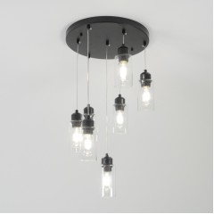 Светильник SPFD-10903 ЧЕРНЫЙ D350/H1500/7/E27/40W