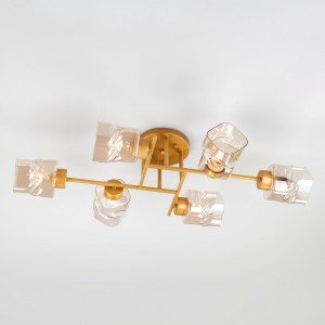 Светильник EUROSVET 30165/6 перламутровое золото