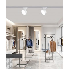 Светильник трековый SAPFIR SPF-5943 WHITE/БЕЛЫЙ D113/H150/1/LED/18W 4000K BRAIN 22-07 (1/50)