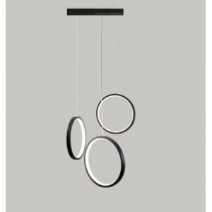 Светильник подвесной SPFD-4662 ЧЕРНЫЙ D350/H1500/3/LED/36W 3000-6500K RIIM