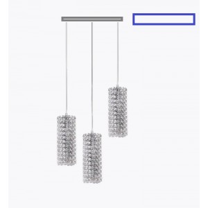 Светильник SPFD-4759 ХРОМ D500*50/H1200/3/E27/60W CRISTALLO (1)