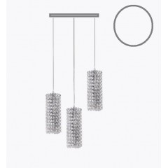 Светильник SPFD-4761 ХРОМ D350/H1200/3/E27/60W CRISTALLO (1)