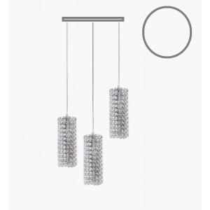 Светильник SPFD-4761 ХРОМ D350/H1200/3/E27/60W CRISTALLO (1)