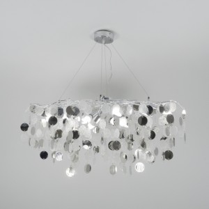 Светильник подвесной SPFD-9298 ХРОМ D600*450/H1200/7/E14/40W без ламп VALDAORA 