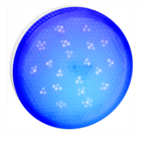 Ecola GX53   LED color  8,0W Tablet 220V Blue Синий матовое стекло (композит) 28x74