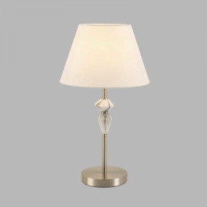 8274/1T CLASSI никель/белый/серый, металл/керамика/ткань Настольная лампа Е14 1*40W 220V VERMONT