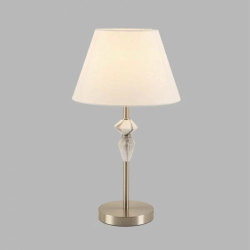 8274/1T CLASSI никель/белый/серый, металл/керамика/ткань Настольная лампа Е14 1*40W 220V VERMONT