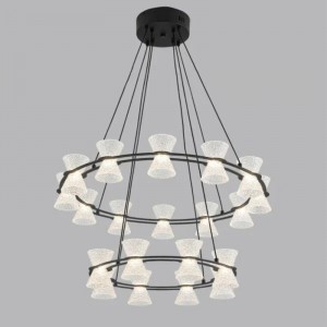 8341/70L LEDIO LN черный/прозрачный металл/акрил Люстра подвесная LED 70W 3000K 220V VINORA