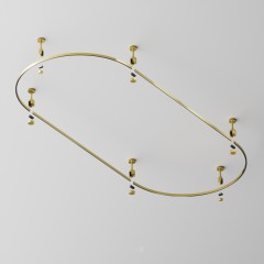 Шинопровод полукруг 800мм "Flarity" латунь TRX154-SR-D800-BS