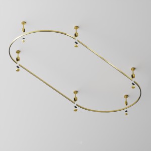 Шинопровод полукруг 800мм "Flarity" латунь TRX154-SR-D800-BS