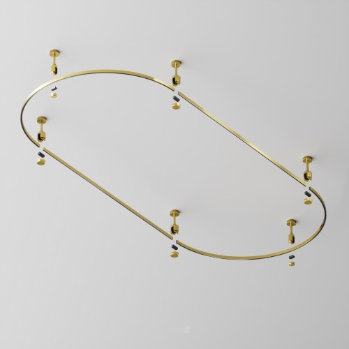 Шинопровод полукруг 800мм "Flarity" латунь TRX154-SR-D800-BS