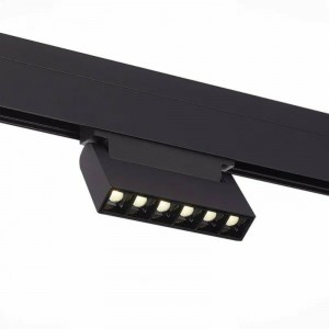 Магнитный трековый светильник Черный LED 1*6W 3000K 532Lm Ra>80 36о IP20 L120xW22xH108 48V