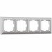 WERKEL Fiore WL14-Frame-04/ Рамка на 4 поста (серебряный) a038848 W0042206