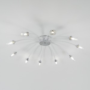 Светильник потолочный SAPFIR SPFD-9474  Белый/Хром/White/Chrome/D900/H200/10/G9/100W/без ламп Arach