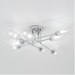 Светильник потолочный SAPFIR SPF-9527 Хром/Chrome/D400/H200/8/E27/80W/без ламп Quar8 SPFD