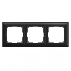 WERKEL Fiore WL14-Frame-03/ Рамка на 3 поста (черный матовый) a038843