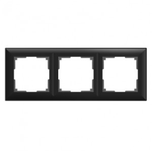 WERKEL Fiore WL14-Frame-03/ Рамка на 3 поста (черный матовый) a038843