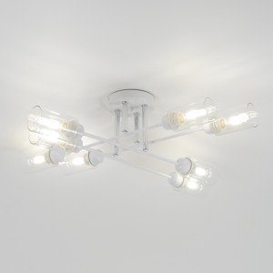 Светильник потолочный SAPFIR SPF-9525 Белый/White/D400/H200/8/E27/80W/без ламп Quar8 SPFD