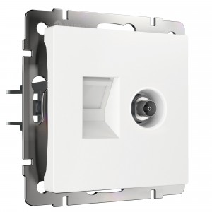 WERKEL W1181301/ Розетка ТВ+Ethernet RJ-45 6 cat.(белый)