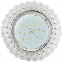 Ecola GX53 H4 5341 Glass Круглый с хрусталиками Матовый /Хром 56x120 (к+)